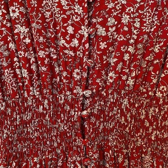 Red floral maxi dress - Picture 2 of 5